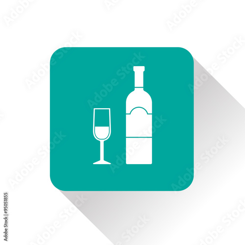 icon of wine glass with bottle