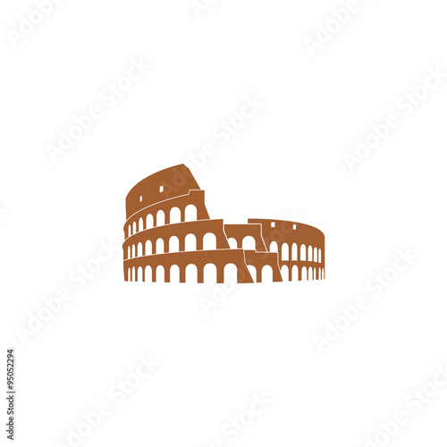 Silhouette Coliseum in Rome.