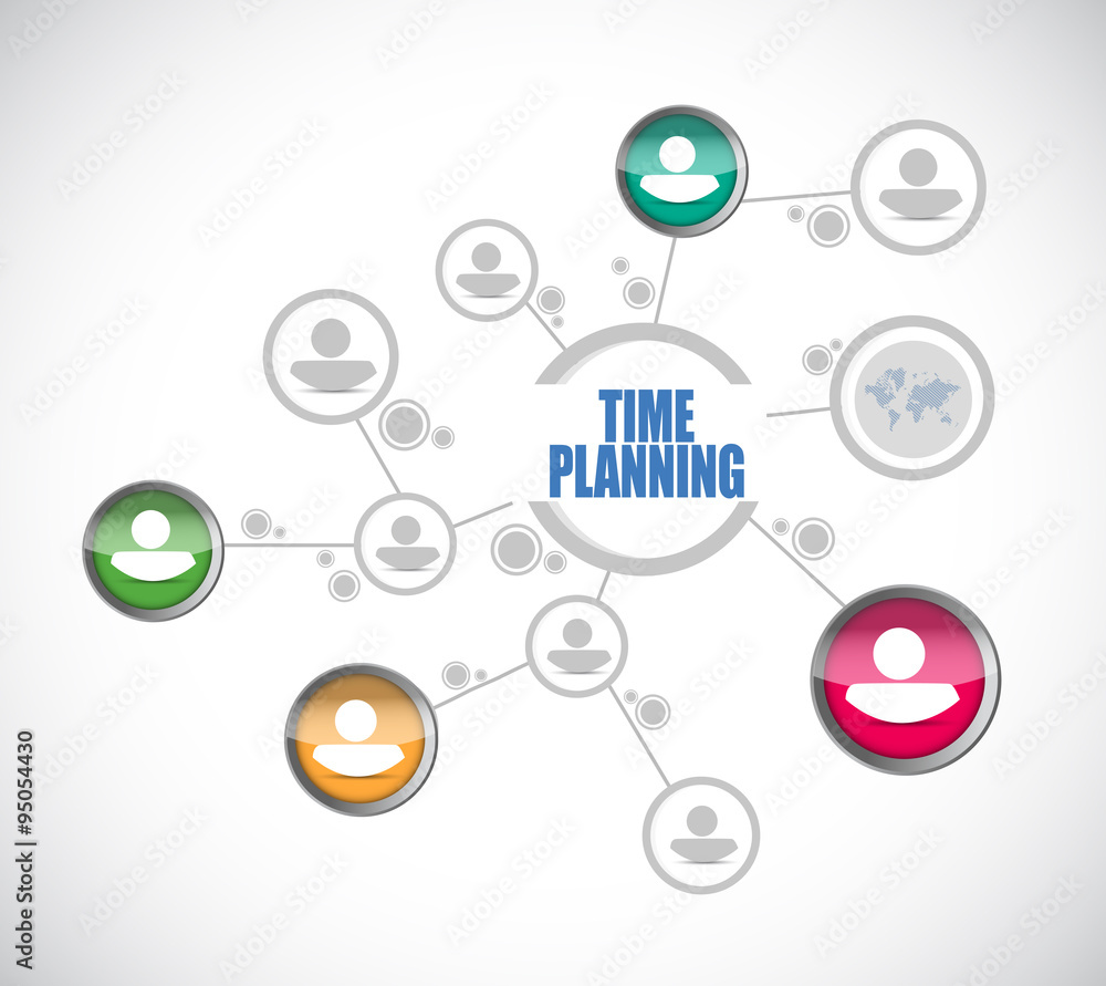 time planning people network sign concept time planning people network sign concept
