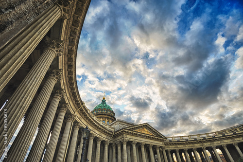 Canvas Print Column gallery of Kazan Cathedral, St. Petersburg, Russia