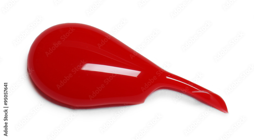 Red drop isolated on white Red drop isolated on white