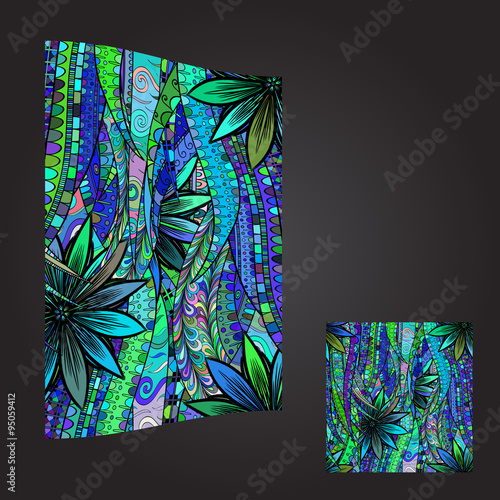 Tracery colorful pattern. Mehendi design. Neat even harmonious calming doodle texture. Algae sea varied motif. Indifferent discreet, soulful. Ambitious bracing usable, curved doodling mehndi. Vector.