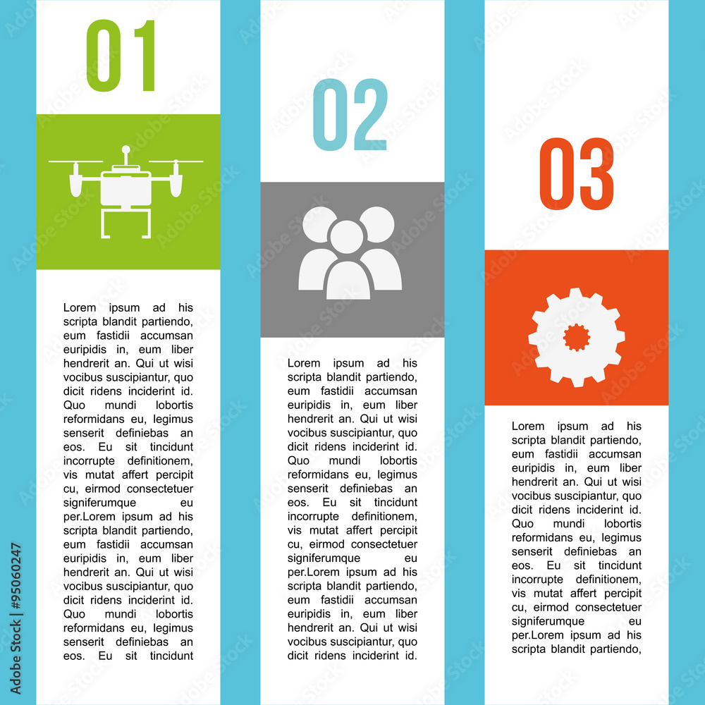 Naklejka premium drone technology design