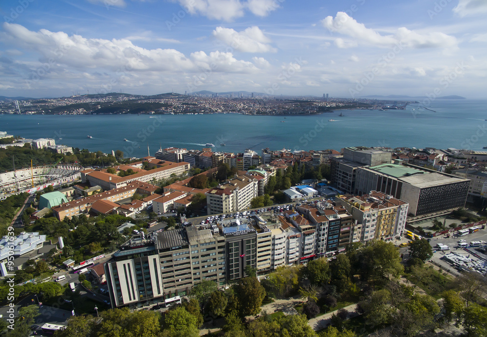 Istanbul panorama aerial view Turkey