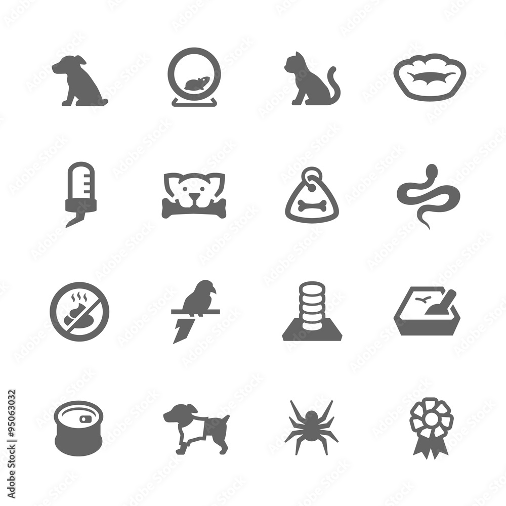 Obraz premium Simple Pets Icons