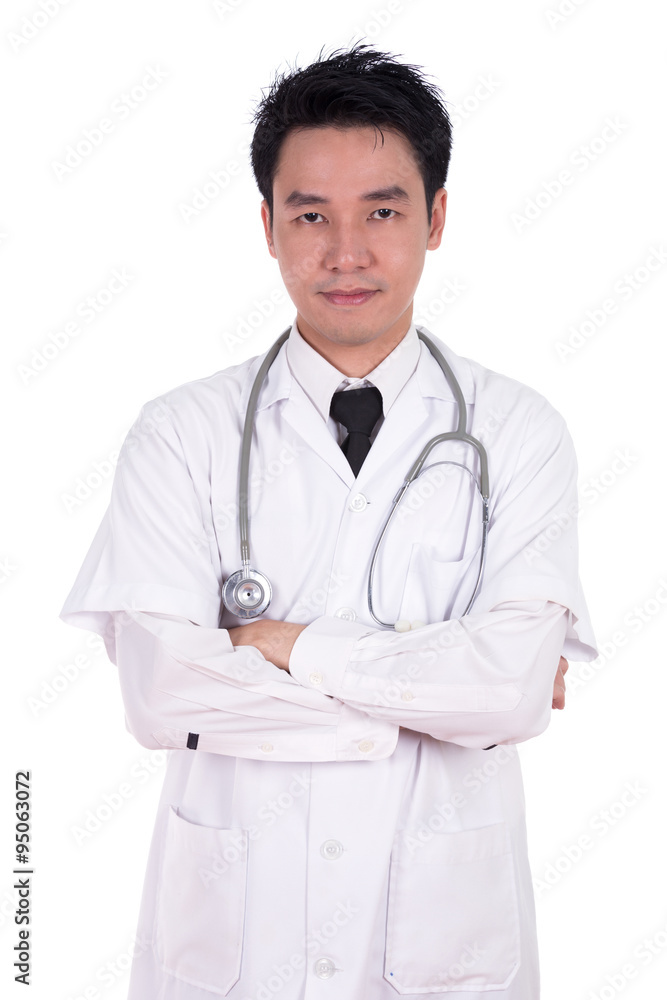 doctor smiling with arms crossed doctor smiling with arms crossed