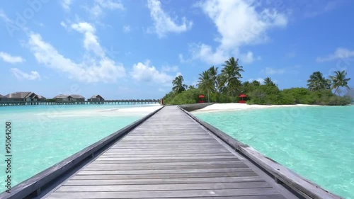 SLOW MOTION: Ocean villas in exotic island of Maldives photo