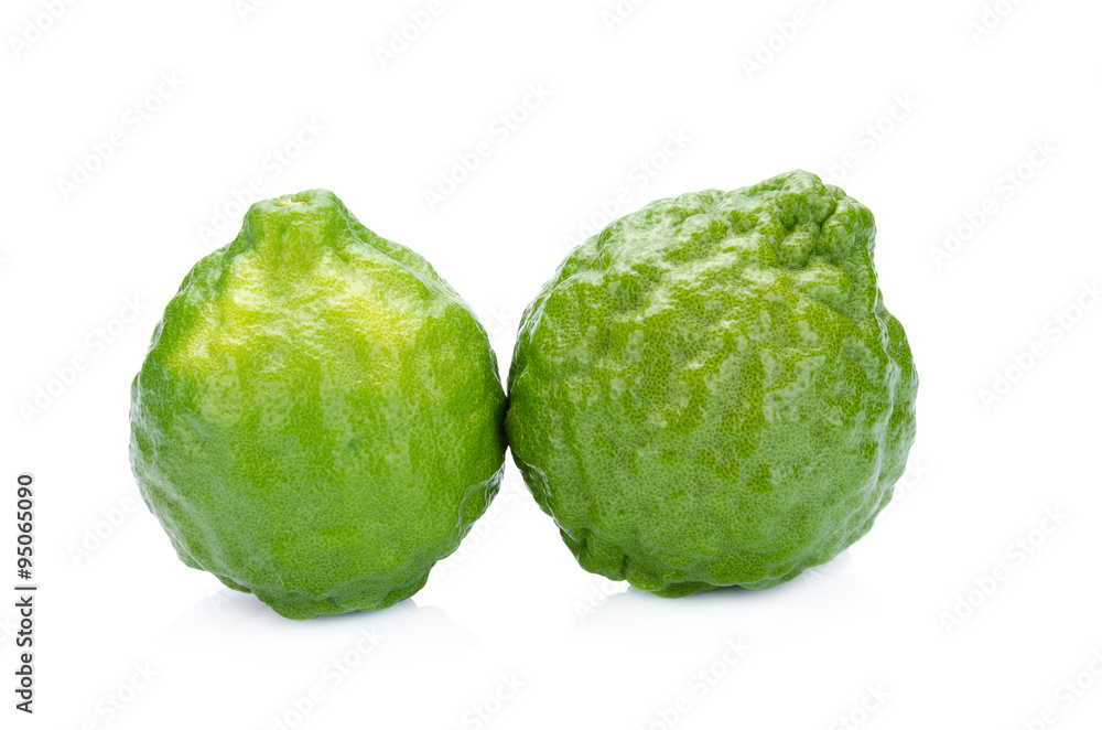 Naklejka premium Bergamot fruit on white background.