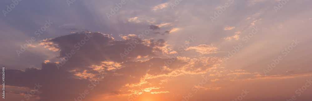 Panorama Sunset Sky Background