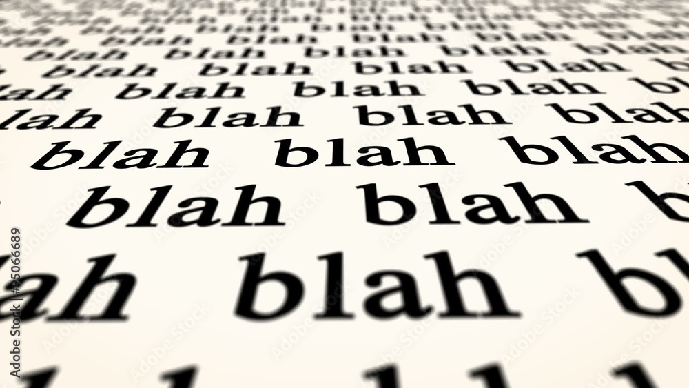 Blah blah: placeholder text