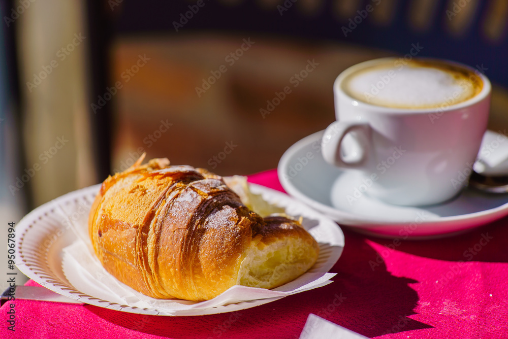 coffee with croissant coffee with croissant