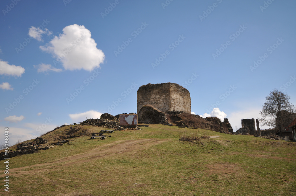 Ruins of Saris castle inner castle.