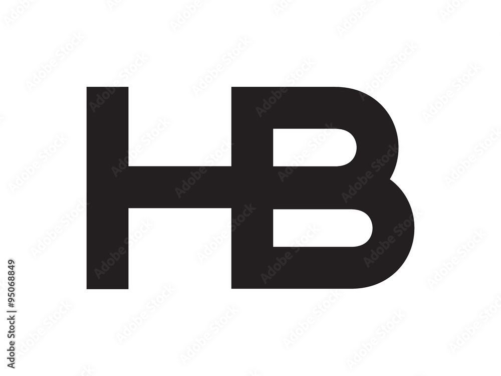 Fototapeta premium HB Letter Identity Monogram