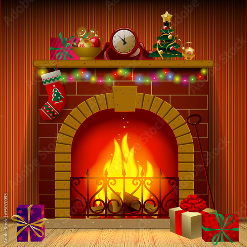 Christmas fireplace