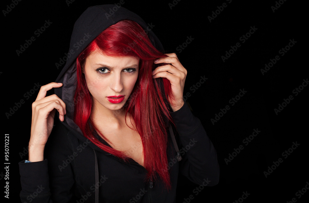 portrait of misterious pretty woman at night portrait of misterious pretty woman at night