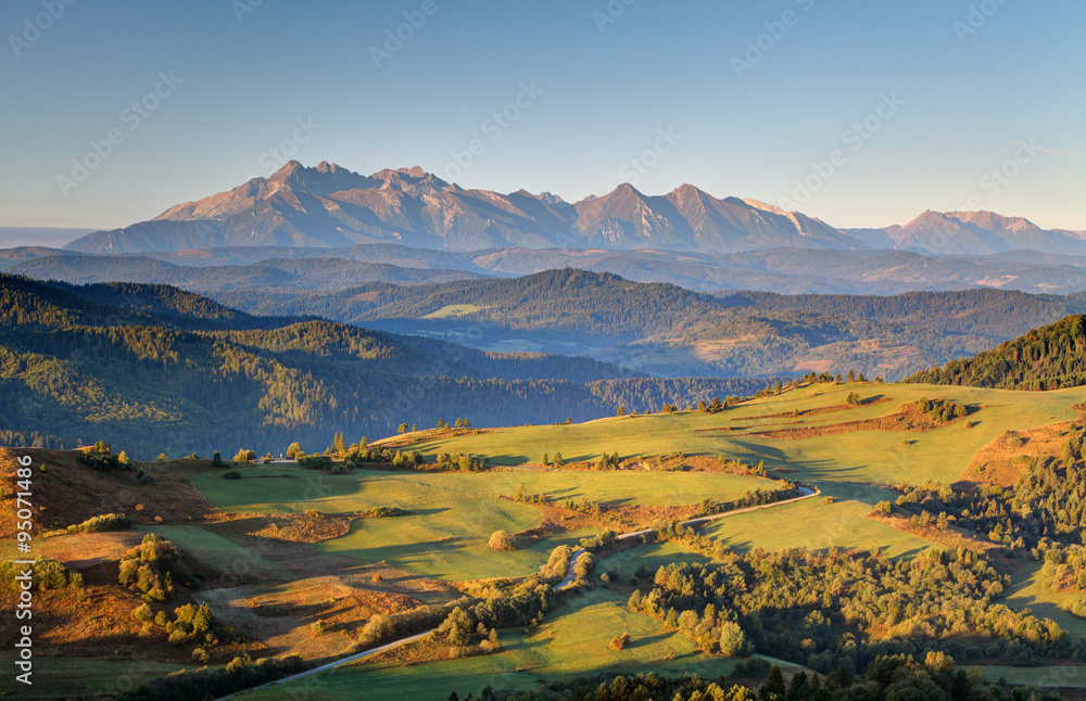 Fototapeta premium Pieniny and Tatras in Slovakia