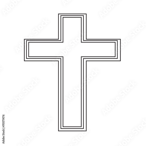 Religion cross icon