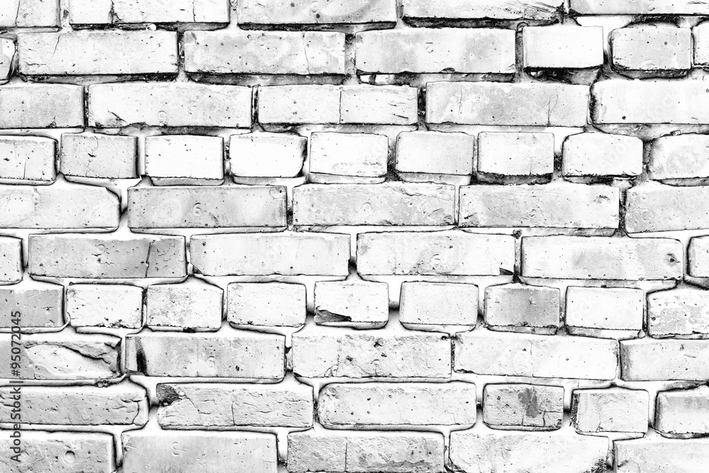 Fototapeta premium Brick texture with scratches and cracks