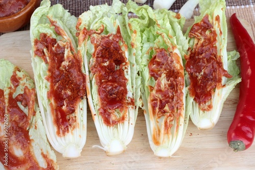 Kimchi of korean food traditional.