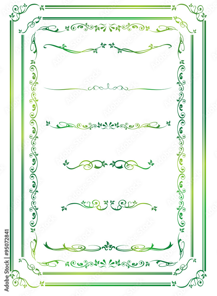 Fototapeta premium decorative gold frame set Vector