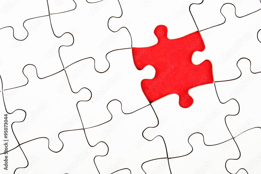Missing piece in a puzzle, business conception Missing piece in a puzzle, business conception