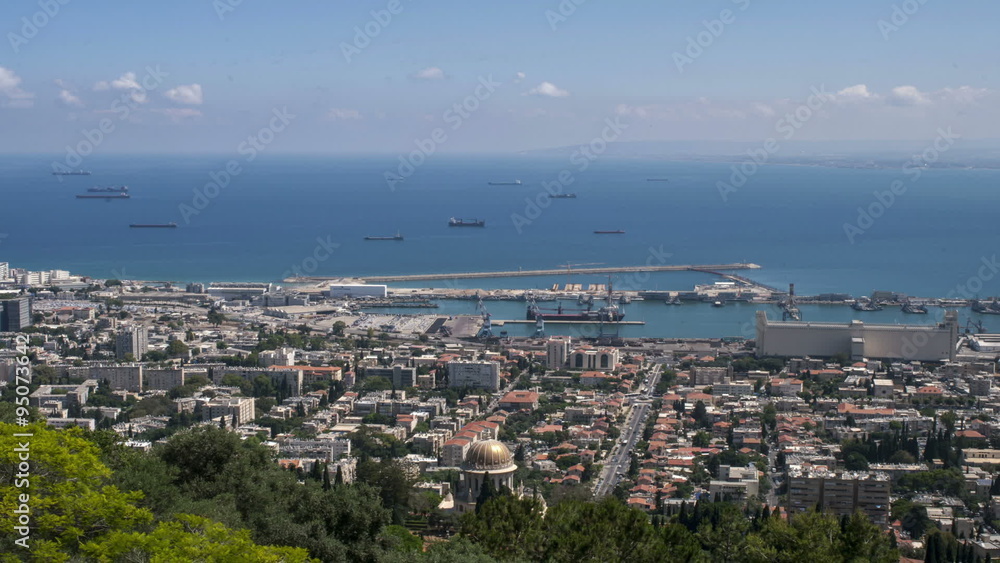 Panoramic View of Haifa, Timelaps/Haifa, Israel Panoramic View of Haifa, Timelaps/Haifa, Israel