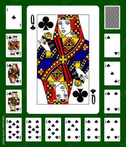 Clubs suit playing cards