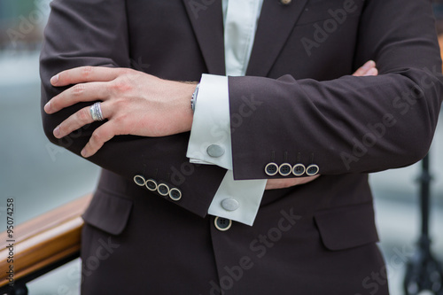 White shirt and cufflink