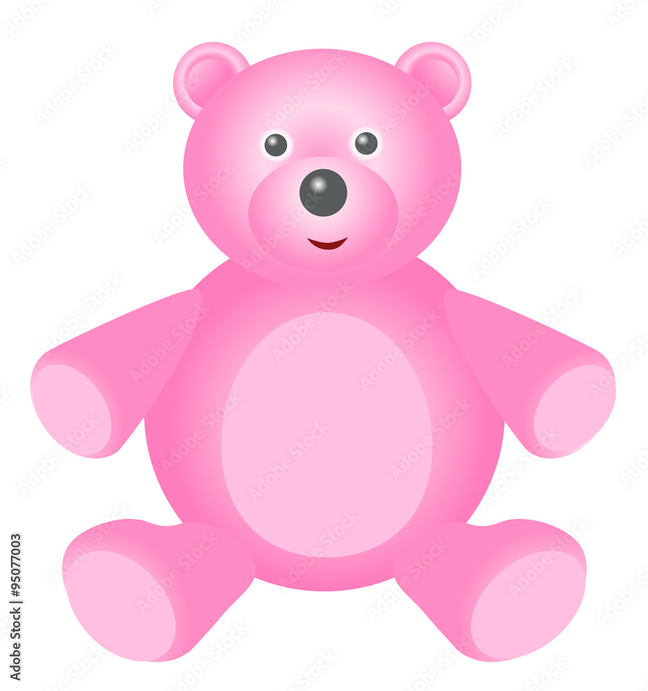 pink teddy bear isolated on white pink teddy bear isolated on white