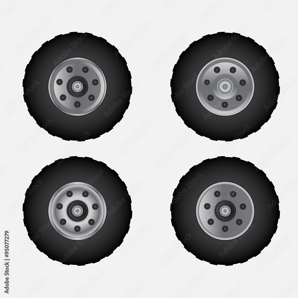 Road tires with wheel vector illustration design. Road tires with wheel vector illustration design.