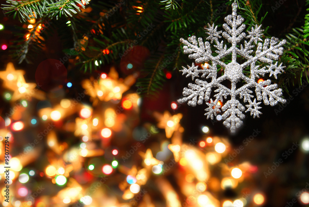 Christmas Tree Bauble on luminous background Christmas Tree Bauble on luminous background