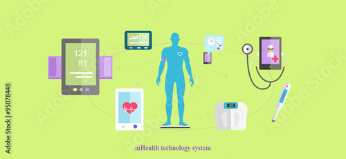 Mhealth Technologies System Icon Flat Isolated