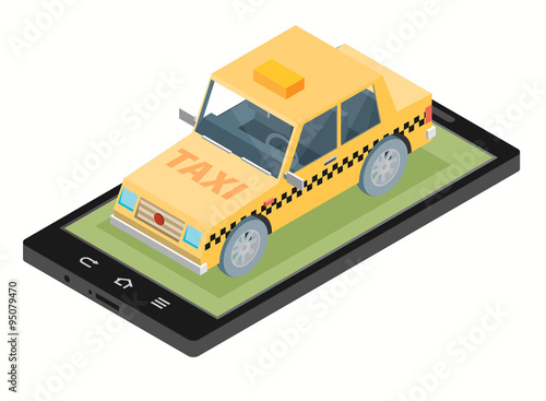Taxi service design over white background, vector illustration.