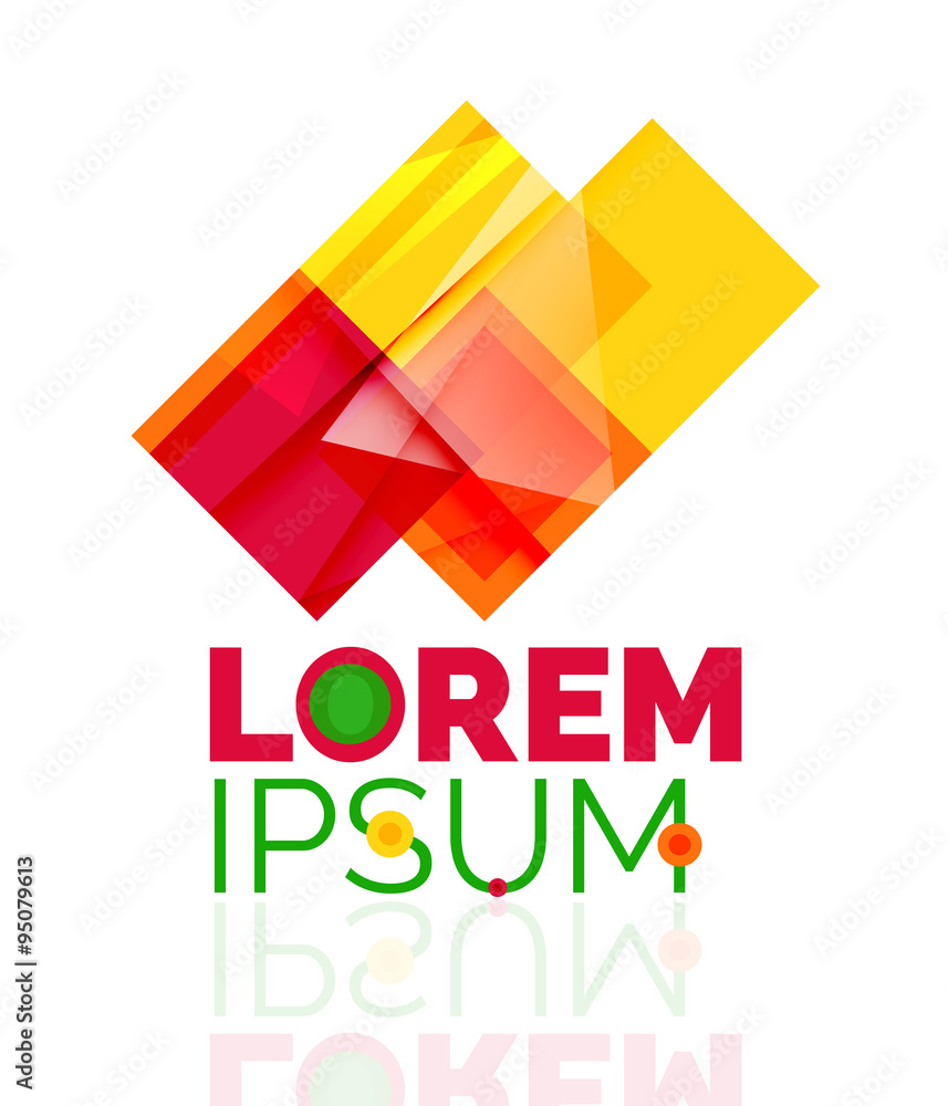 Logo, abstract geometric business icon