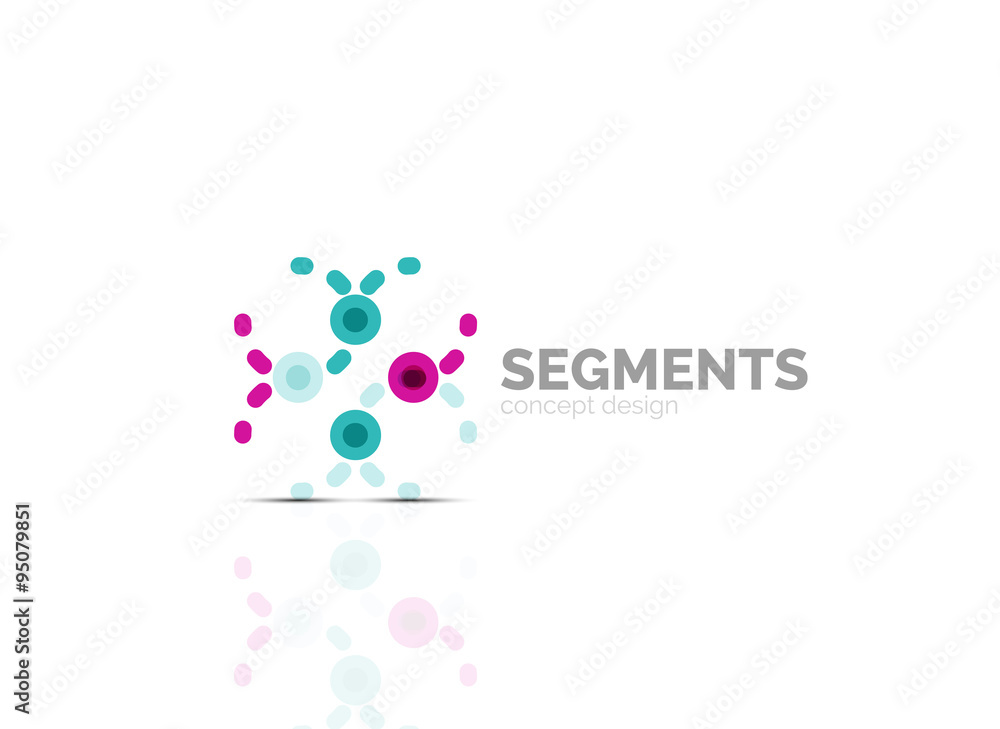 Fototapeta premium Vector outline minimal abstract geometric logo