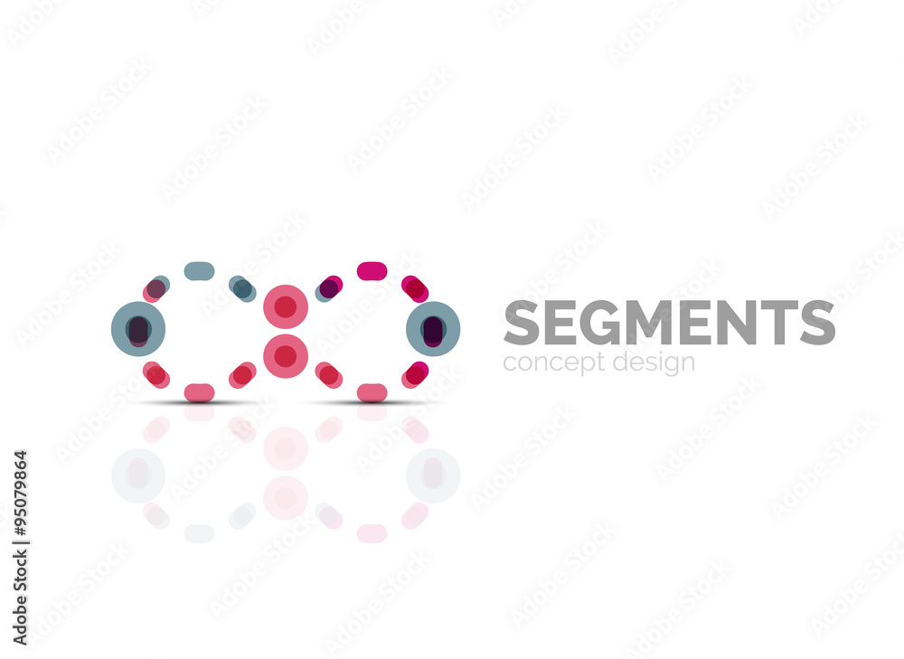 Vector outline minimal abstract geometric logo Vector outline minimal abstract geometric logo