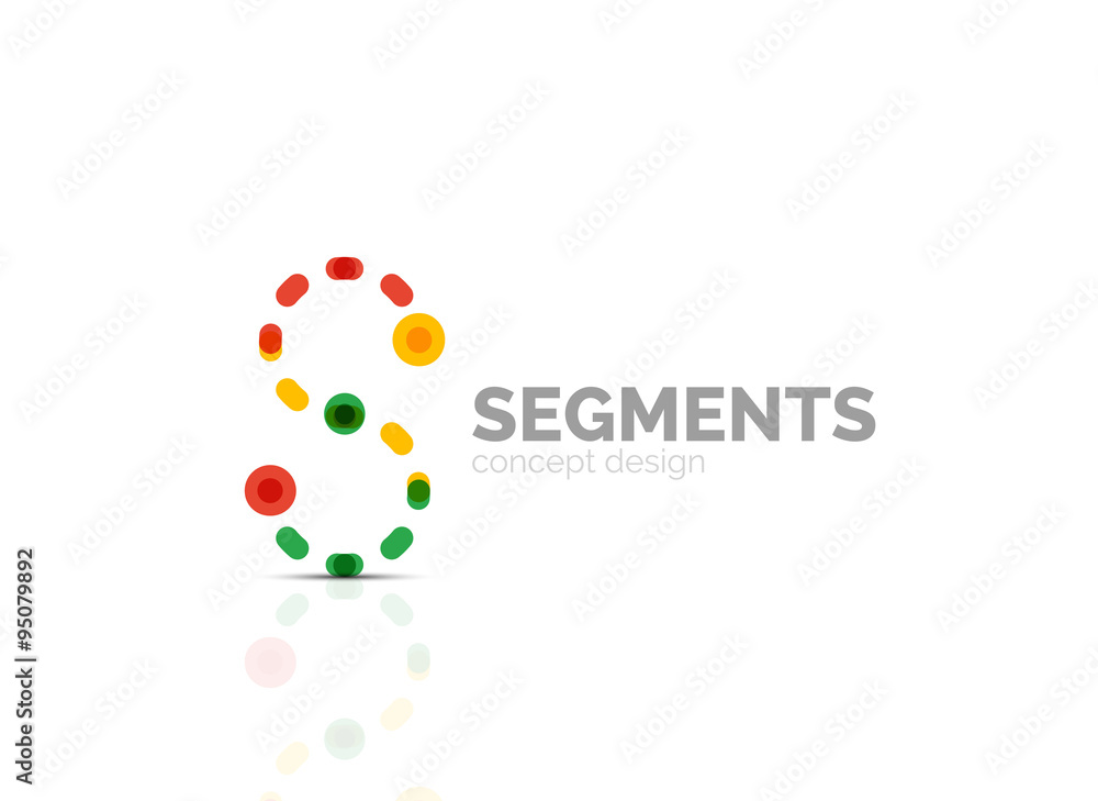 Vector outline minimal abstract geometric logo Vector outline minimal abstract geometric logo