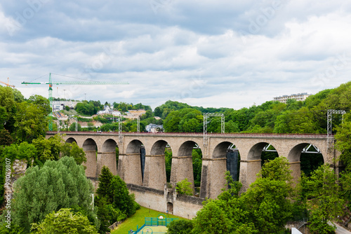 Old Bridge - Passerelle Bridge Or Luxembourg Viaduct In Luxembou