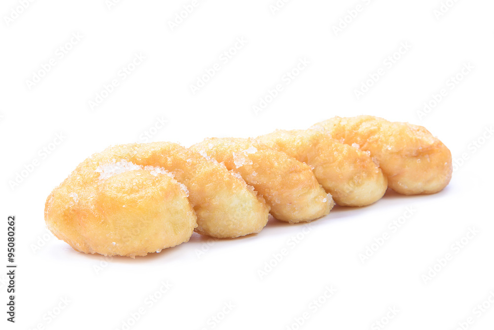 breads twists donut, isolated on white background breads twists donut, isolated on white background