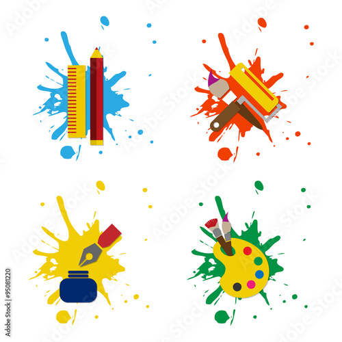 Web icon illustrator paint vector pack