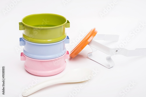 colorful retro food carrier