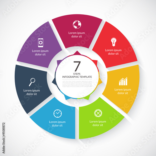 Vector infographic circle template