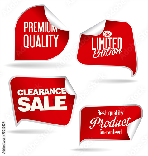 Vintage Style Promotional sale labels collection