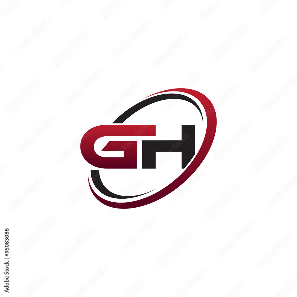 Modern Initial Logo Circle GH Modern Initial Logo Circle GH