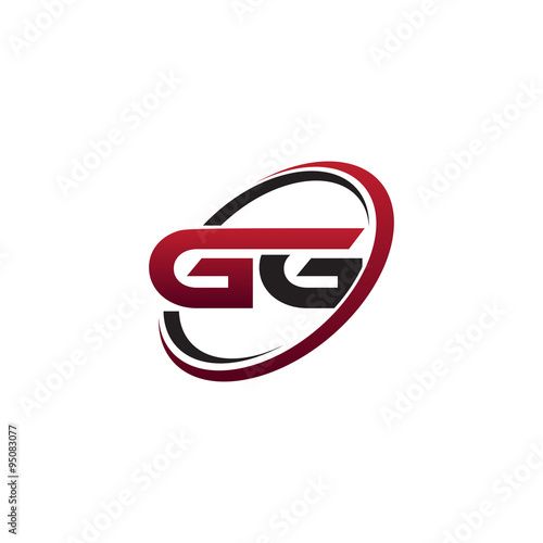 Modern Initial Logo Circle GG
