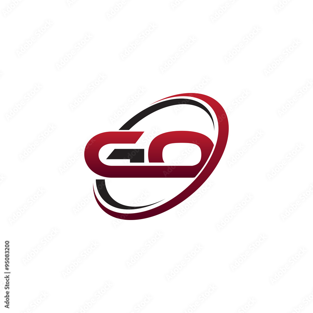 Obraz premium Modern Initial Logo Circle GO