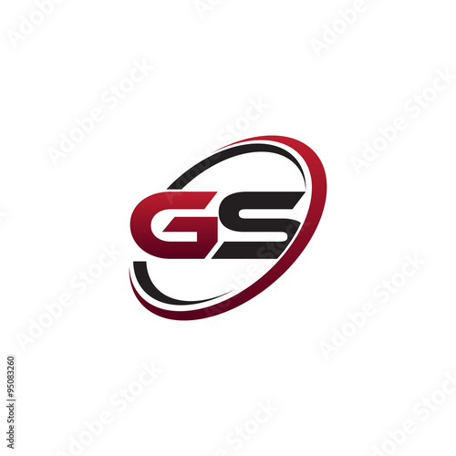 Modern Initial Logo Circle GS