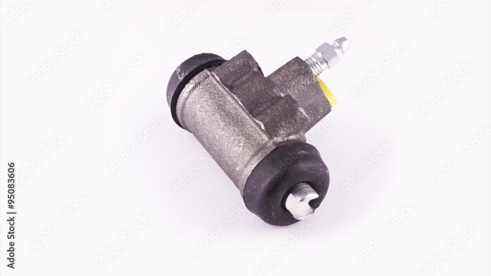 Car cylinder brake drums on white background Car cylinder brake drums on white background