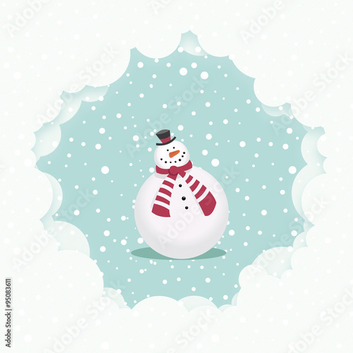 Wallpaper Mural Snowman christmas card Torontodigital.ca