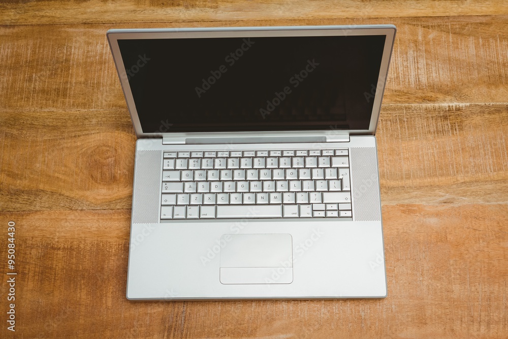View of a grey laptop View of a grey laptop